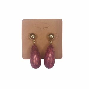 Cluster Style Push Back Earrings Pink Gold
